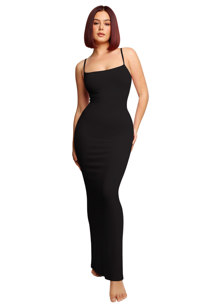 Spaghetti Strap Dress with Built-in Shapewear