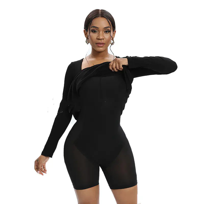 Long Sleeve Dress with Built-in Shapewear
