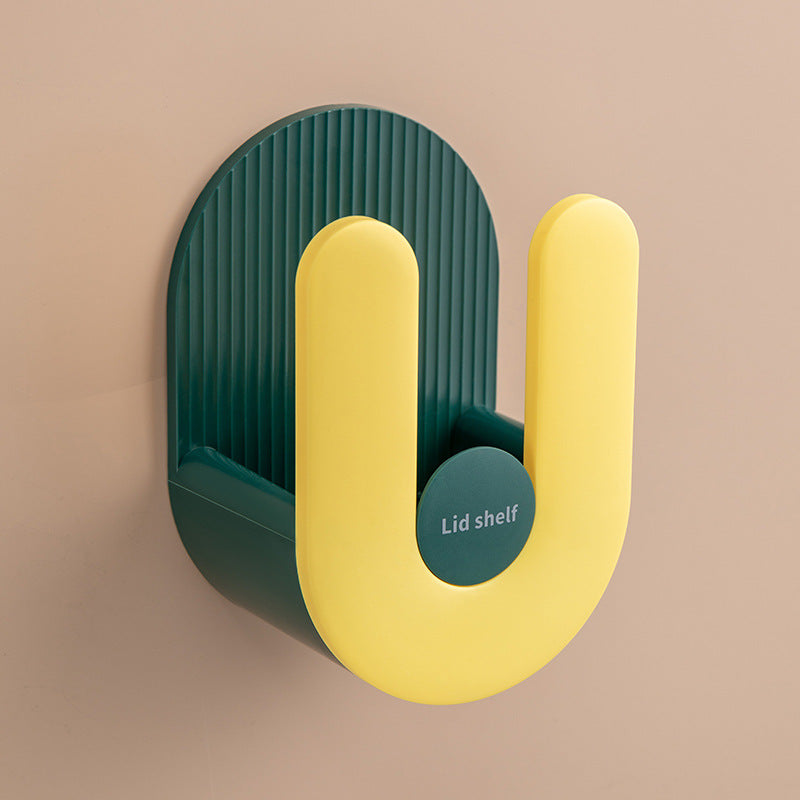 Wall-mounted Pot Cover Rack for Kitchen Countertop Storage
